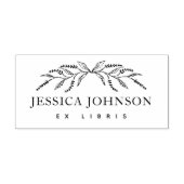 クラシックラベンダーフラワーカスタムズ図書室 ラバースタンプ (インプリント)