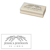 クラシックラベンダーフラワーカスタムズ図書室 ラバースタンプ (押印)