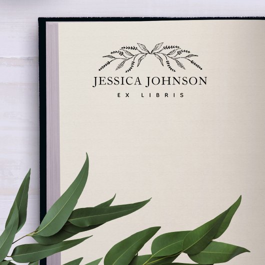 クラシックラベンダーフラワーカスタムズ図書室 ラバースタンプ