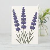 クラシックラベンダーボタニカルアートデザイン シーズンカード (スタンド正面)
