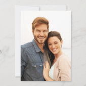 クラシックラベンダーモノグラム結婚写真 招待状 (裏面)