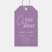 クラシックラベンダーワンデイリハーサル遠くにディナー ギフトタグ (正面)