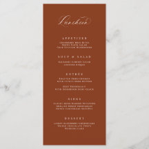 クラシックランチョンメニュー結婚式レセプションカード