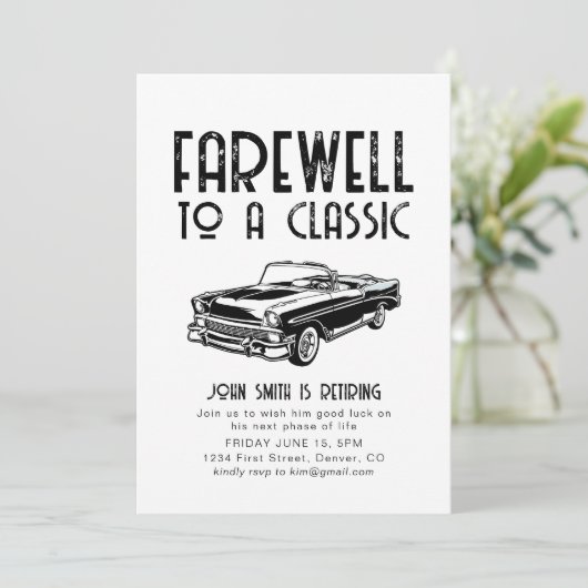 クラシックリタイアカーのパーティーに別れを告げる 招待状 (スタンド正面)