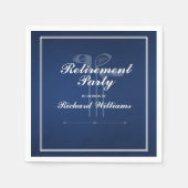 クラシックリタイアゴルフクラブテーマグリーンブルー スタンダードカクテルナプキン (正面)