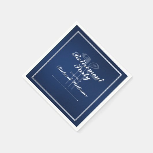 クラシックリタイアゴルフクラブテーマグリーンブルー スタンダードカクテルナプキン (角)