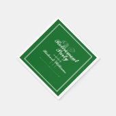 クラシックリタイアゴルフクラブテーマグリーンホワイト スタンダードカクテルナプキン (角)