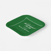 クラシックリタイアゴルフテーマグリーンホワイト ペーパープレート (傾斜あり)