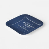 クラシックリタイアゴルフテーマブルーホワイト ペーパープレート (傾斜あり)