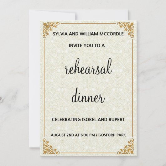 クラシックリハフォーマルーサルディナー招待状 招待状 (正面)