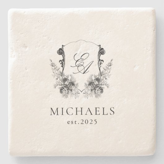 クラシックリュックスカスタムストーンコモノグラムのースター ストーンコースター (正面)