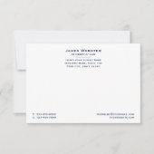 クラシックリーガル&プロフェッショナル弁護士ネイビーブルー ノートカード (正面)