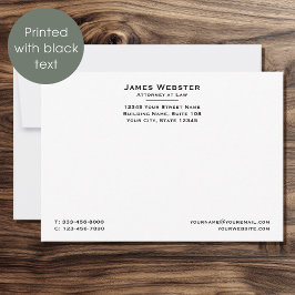 クラシックリーガル&プロフェッショナル弁護士ブラック ノートカード