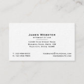 クラシックリーガル&プロフェッショナル弁護士ブラック 名刺 (正面)