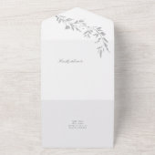 クラシックリーグモノグラム結婚クレスト オールインワン招待状 (外側)