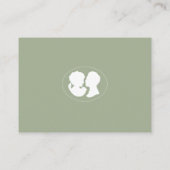 クラシックリージェンシーグリーンカメオ結婚の宿泊 エンクロージャーカード (裏面)