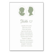 クラシックリージェンシーグリーンカメオ結婚ズ テーブルナンバー (裏面)