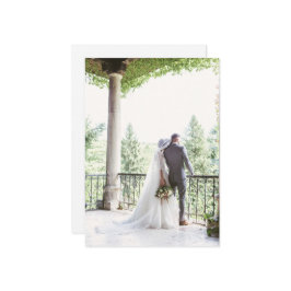 クラシックリージェンシーパープルカメオ結婚の写真 サンキューカード