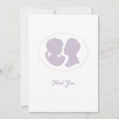 クラシックリージェンシーパープルカメオ結婚ズ サンキューカード (正面)