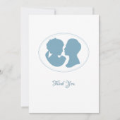 クラシックリージェンシーブルーカメオ結婚ズ サンキューカード (正面)