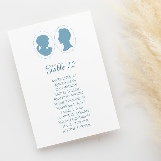 クラシックリージェンシーブルーカメオ結婚ズ テーブルナンバー