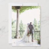 クラシックリージェンシー結婚ピンクカメオの写真 サンキューカード (正面)