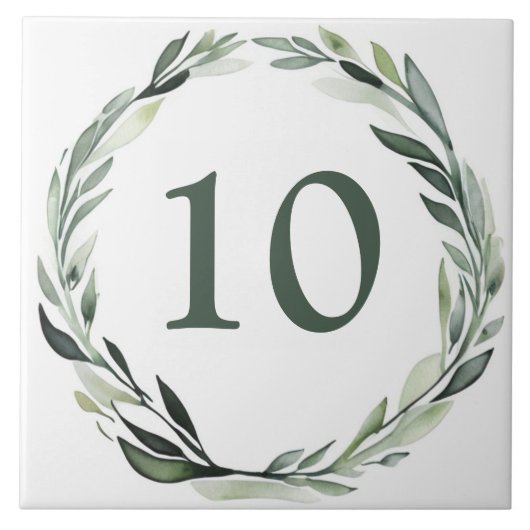 クラシックリースカスタムハウスナンバープレート標識 タイル (正面)