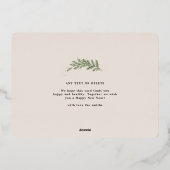 クラシックリースクリスマス写真コラージュバラ金ゴールド 箔シーズンカード (裏面)