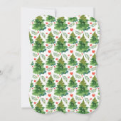 クラシックリースパーティークリスマスツリー 招待状 (裏面)