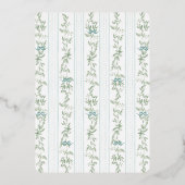 クラシックリースリボン水彩ホイルホリデイ 箔シーズンカード (裏面)