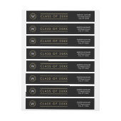 クラシックリース編集可能カラー卒業 ラップアラウンドラベル (シート)