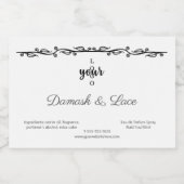 クラシックリーフ縁どラグジュアリーフュージョンキャンドル リキュールボトルラベル (シングルラベル)