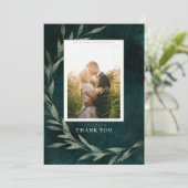 クラシックリーフ エメラルド ありがとう 招待状 (スタンド正面)