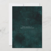 クラシックリーフ エメラルド ありがとう 招待状 (裏面)