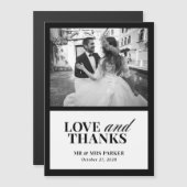 クラシックルクセ | エレガントな結婚式の写真ありがとう マグネット招待状 (正面/裏面)