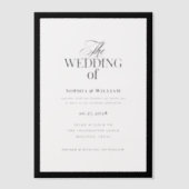 クラシックルクセ | エレガント黒のフレ結婚ーム ベラム紙招待状 (正面)