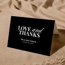 クラシックルクセ | エレガント黒結婚の サンキューカード