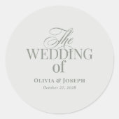 クラシックルクセ | ライトエレガントセージグリ結婚ーン ラウンドシール (正面)