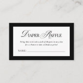 クラシックルクセ | 白黒おむつラッフル エンクロージャーカード (正面)