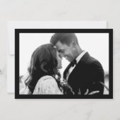 クラシックルクセ | 白黒エレガントと写真 セーブザデート (裏面)