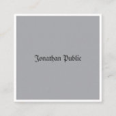 クラシックルックプロフェッショナルミニマリストノスタルジック スクエア名刺 (正面)