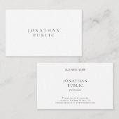 クラシックルックミニマエレガントテンプレートシンプル 名刺 (正面/裏面)