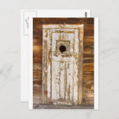 クラシックルーラ素朴ル擦り切れたオールドバーンドア ポストカード (正面/裏面)