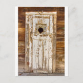 クラシックルーラ素朴ル擦り切れたオールドバーンドア ポストカード (正面)