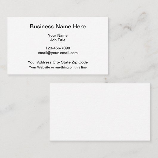 クラシックレイアウト汎用名刺 名刺 (正面/裏面)