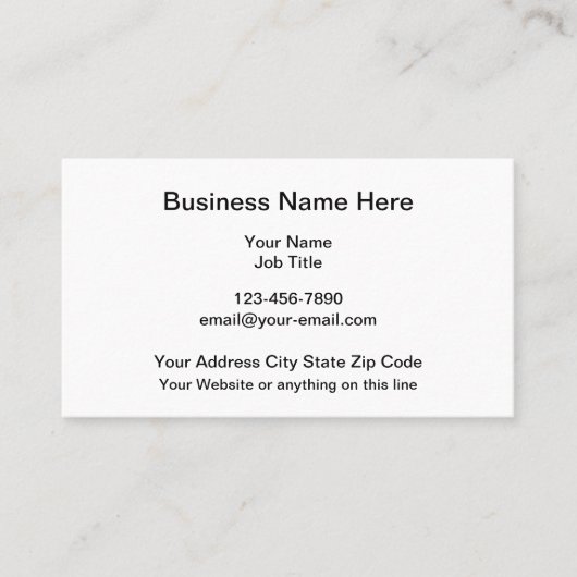 クラシックレイアウト汎用名刺 名刺 (正面)