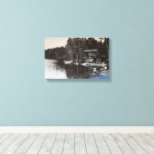 クラシックレイクキャビン キャンバスプリント (インサイチュ (ウッドフロア))