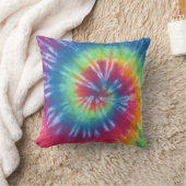 クラシックレインボースワール絞り染めアメリカンMoJo枕 クッション (ブランケット)