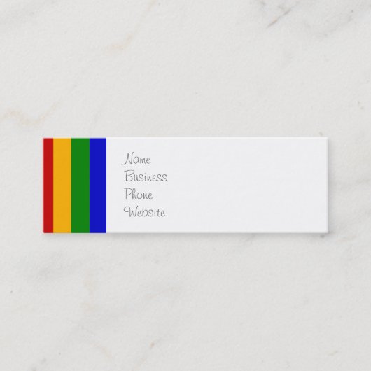 クラシックレインボー縦ストライプカラフルズ スキニー名刺 (正面)
