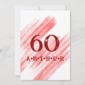 クラシックレッドのレトロカー ヴィンテージ水彩画 招待状 (裏面)